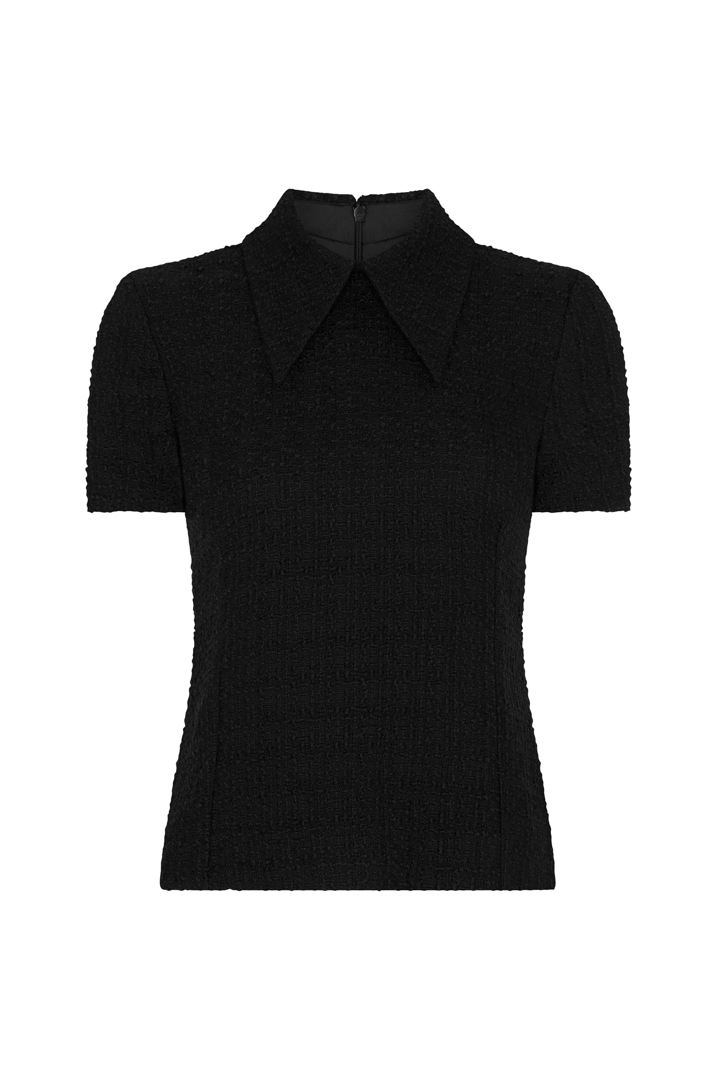 Stella Tweed Top - Black