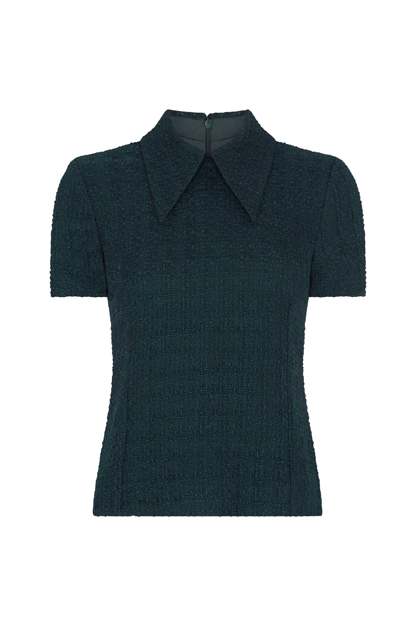 Stella Tweed Top - Evergreen