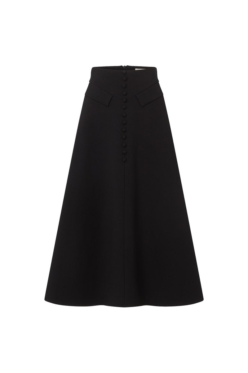 Rae Jersey A Line Skirt - Black