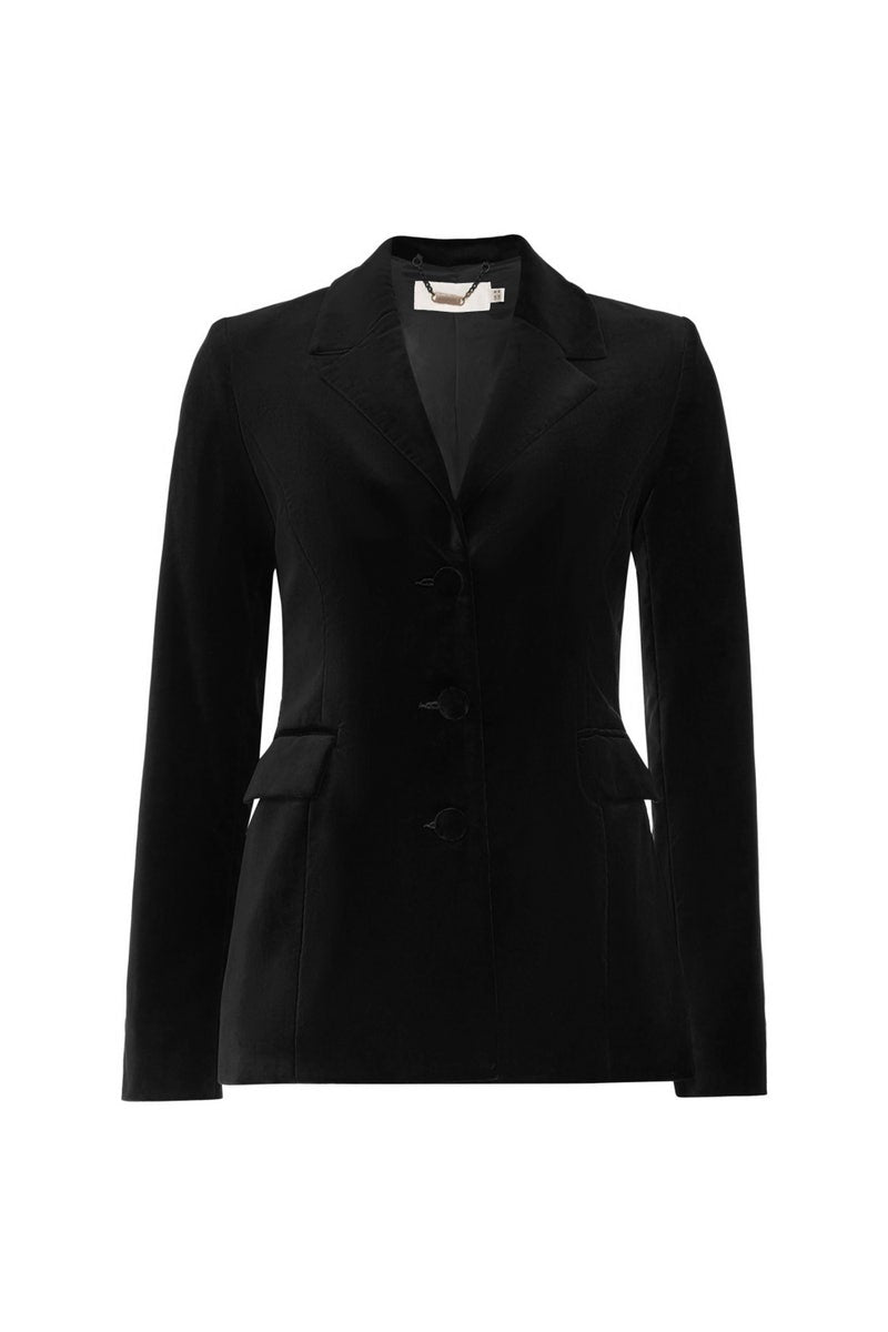 Gallant Velvet Blazer - Black