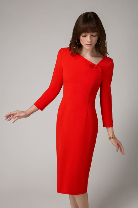 Valerie Pencil Dress - Vintage Red