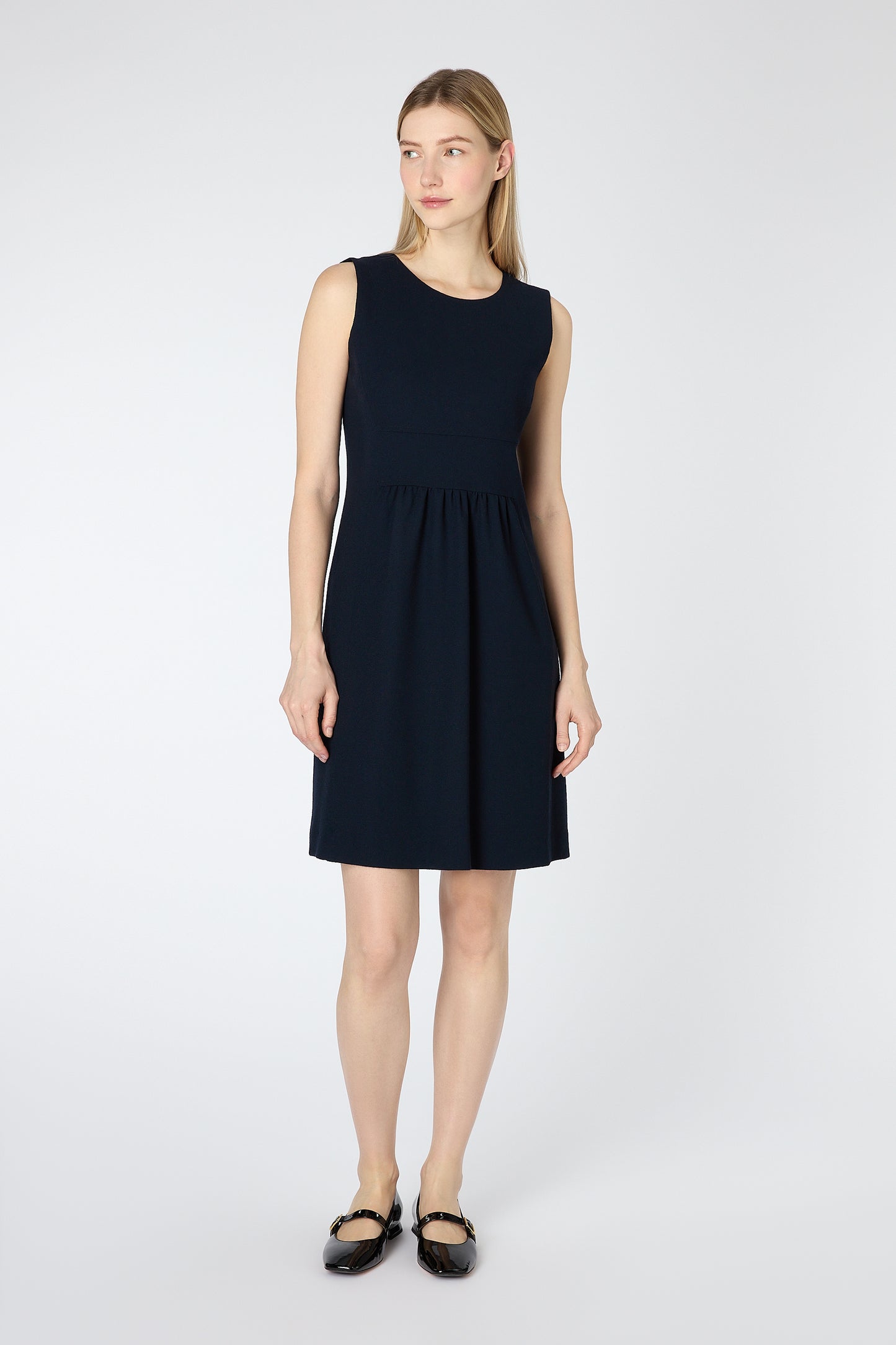 Kendal Sleeveless Shift Dress - Dark Navy