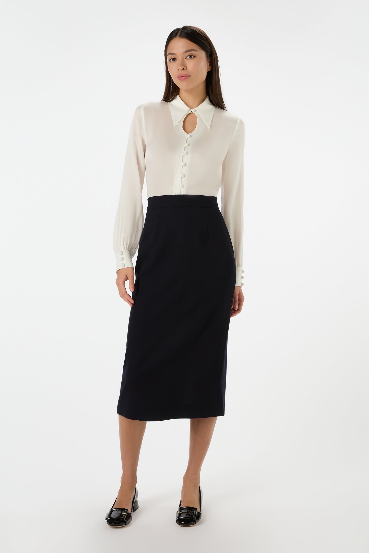 Kian Pencil Skirt - Dark Navy