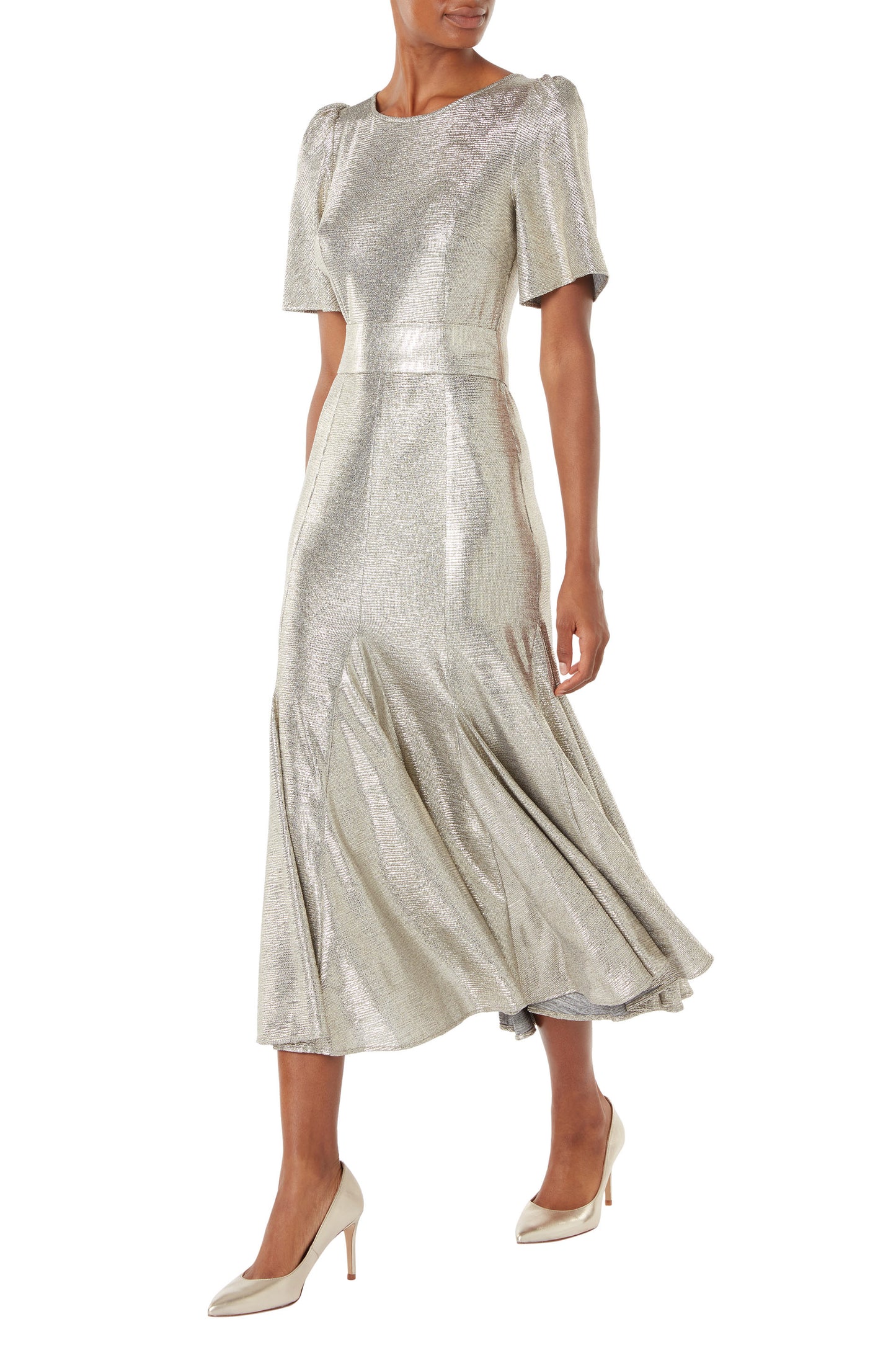 Kordelia Dress - Silver Foil