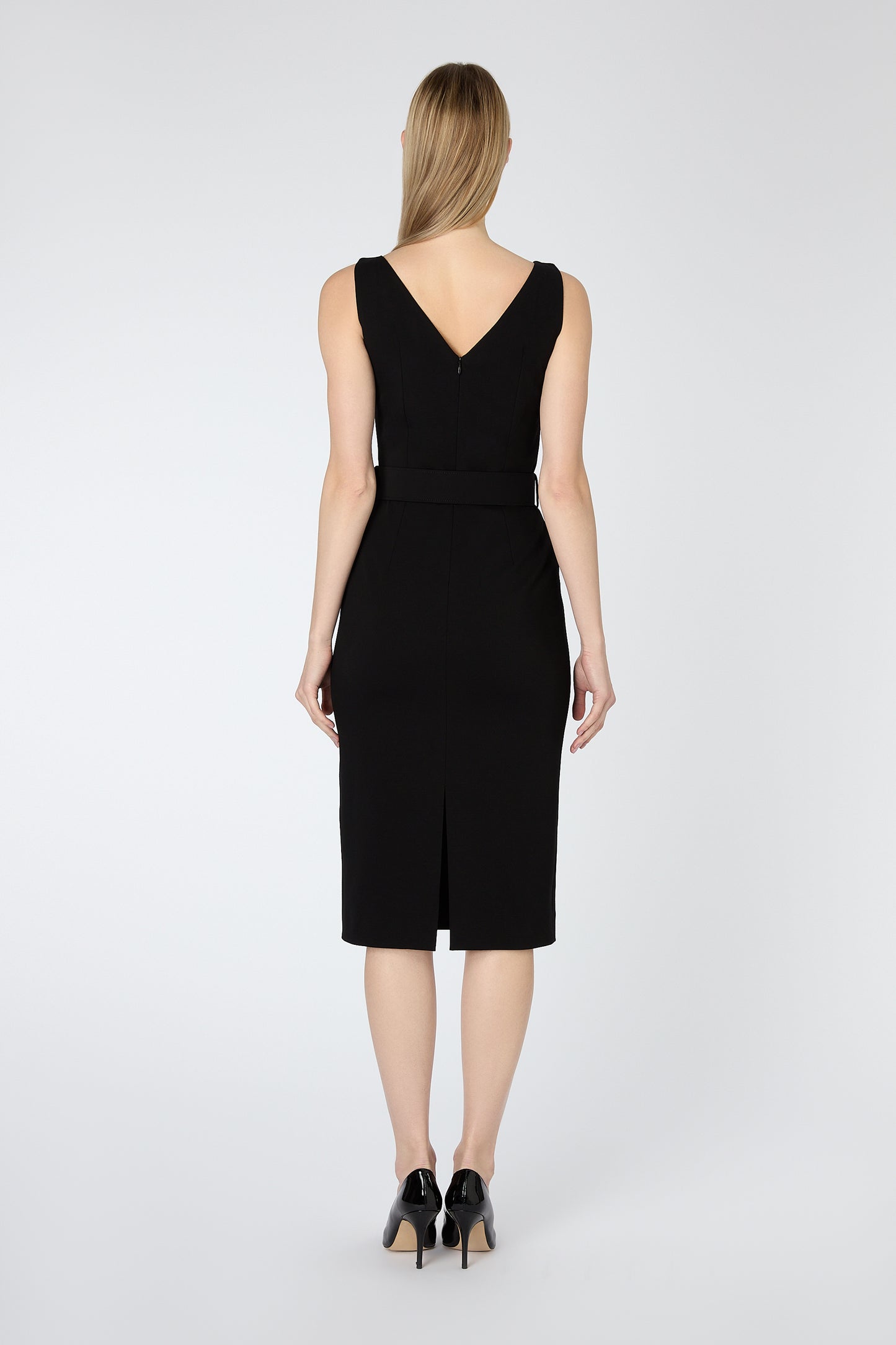 Monroe Jersey Pencil Dress - Black