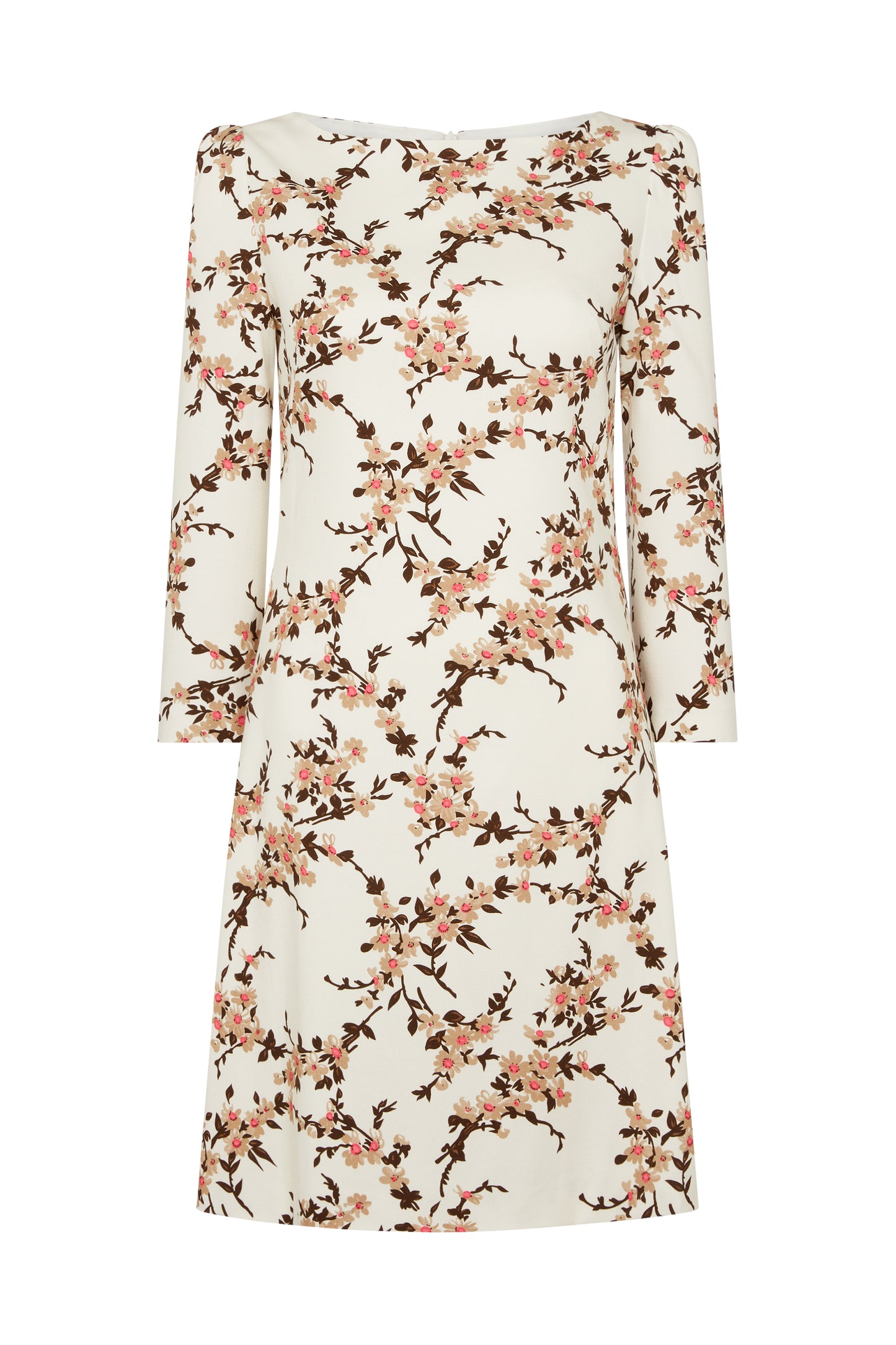 Petal Dress - Cream Floral Garland Print