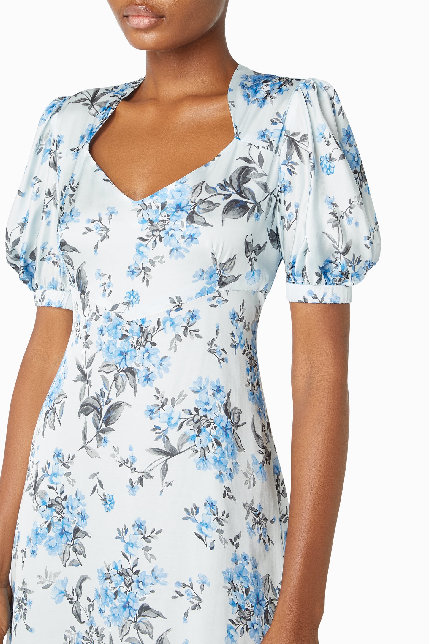 Paradise Dress - Blue Scatter Flower Print