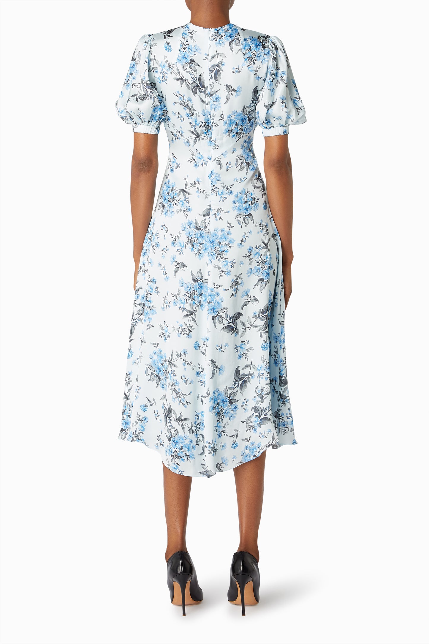 Paradise Dress - Blue Scatter Flower Print