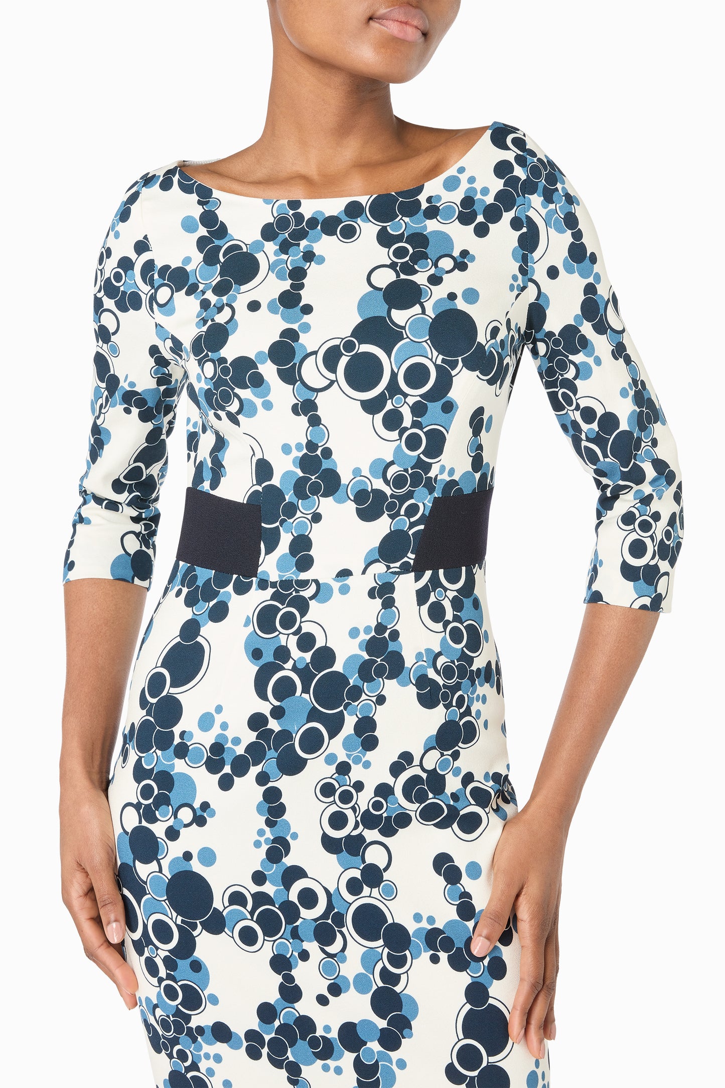 Remi dress - Blue Bubble Print