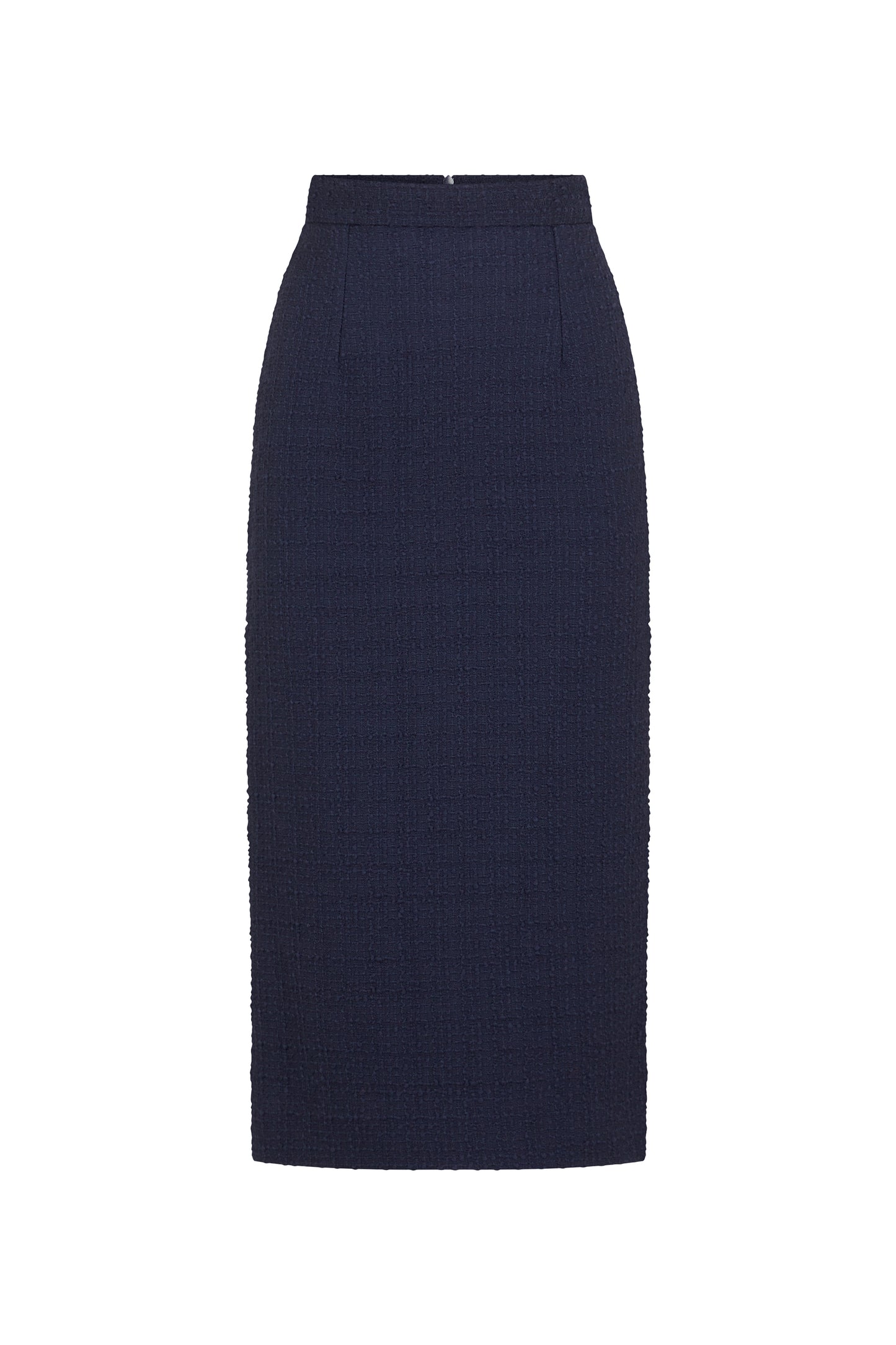 Sloane Tweed Pencil Skirt - Navy Tweed