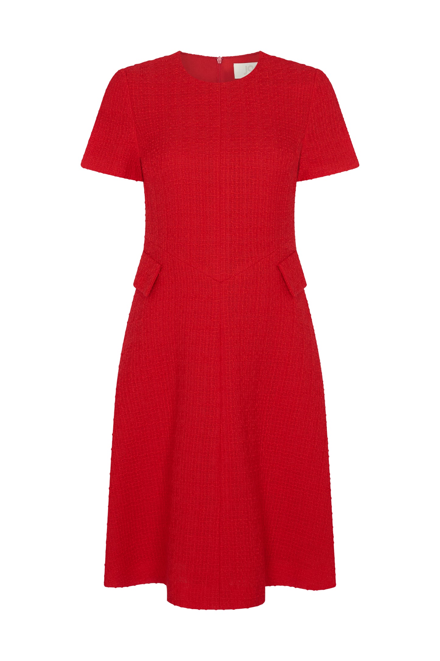 Solange Tweed Shift Dress - Red