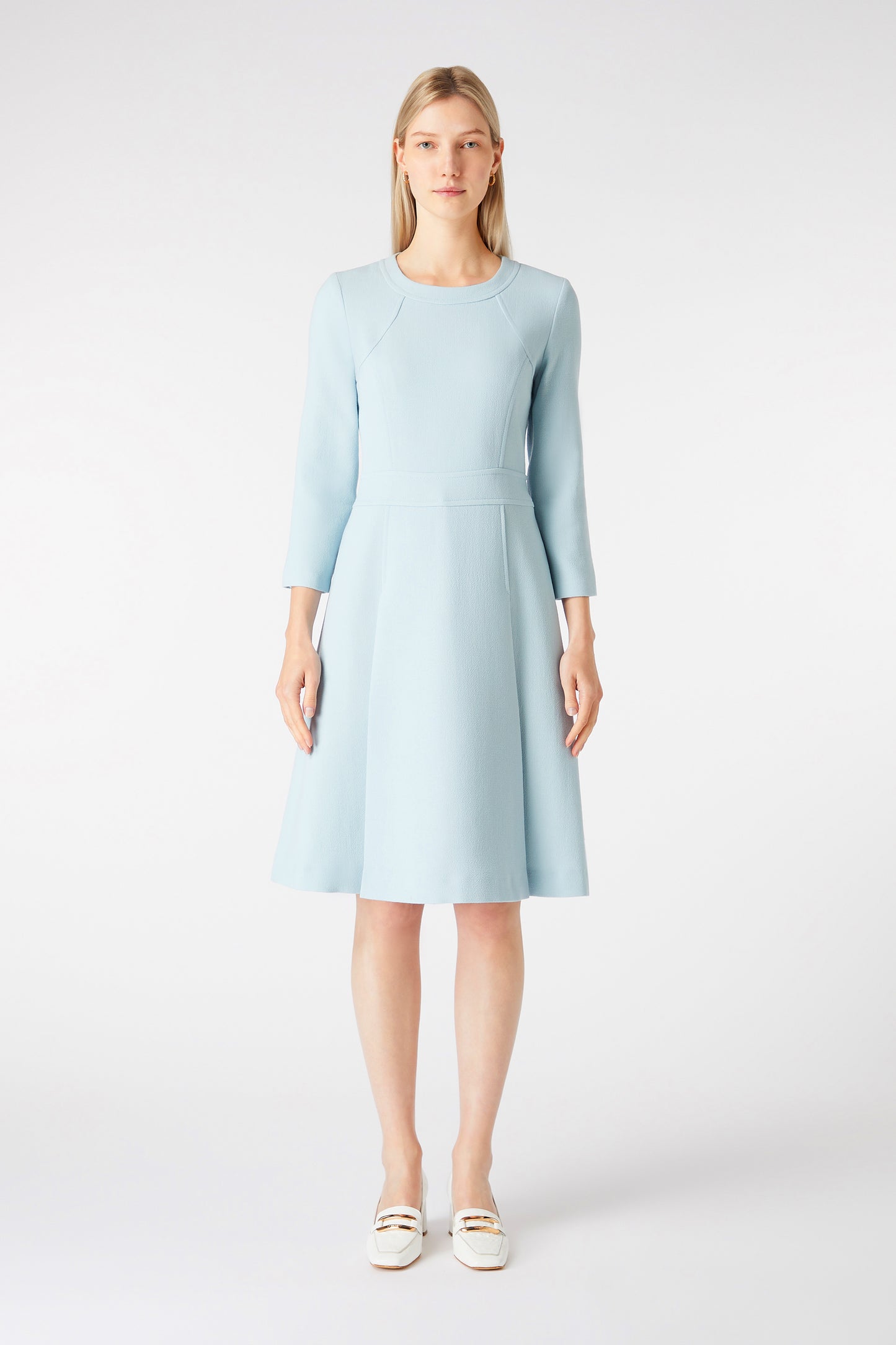 Suki Fit and Flare Dress - Frost Blue