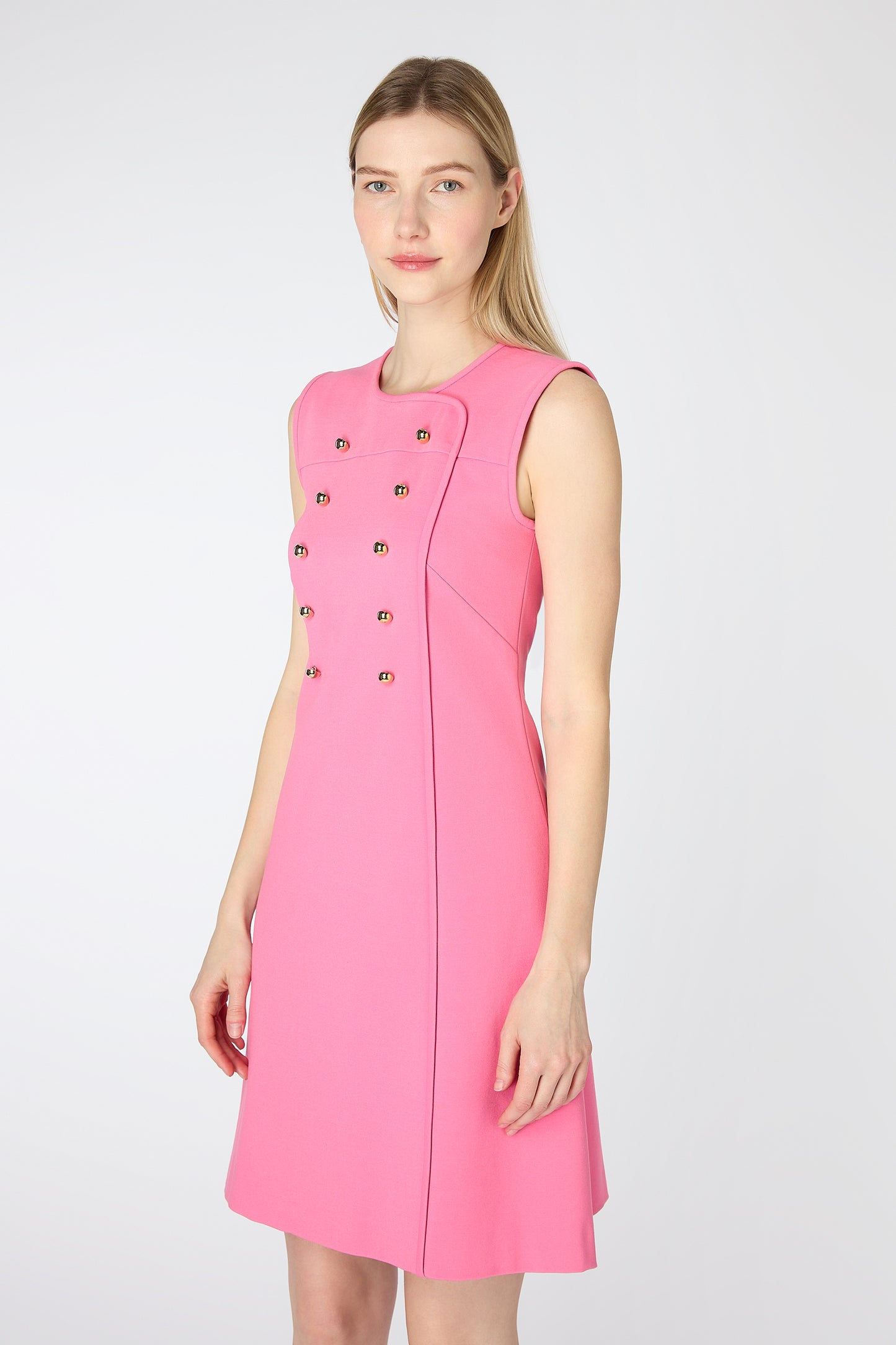 Sybil Jersey Shift Dress - Bubblegum pink