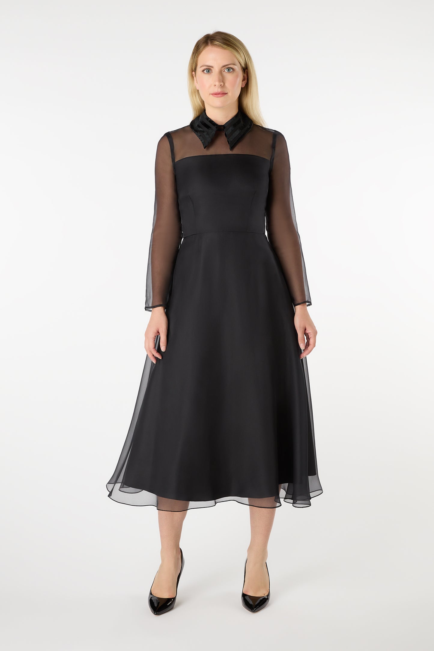 Tansy Organza Gown - Black