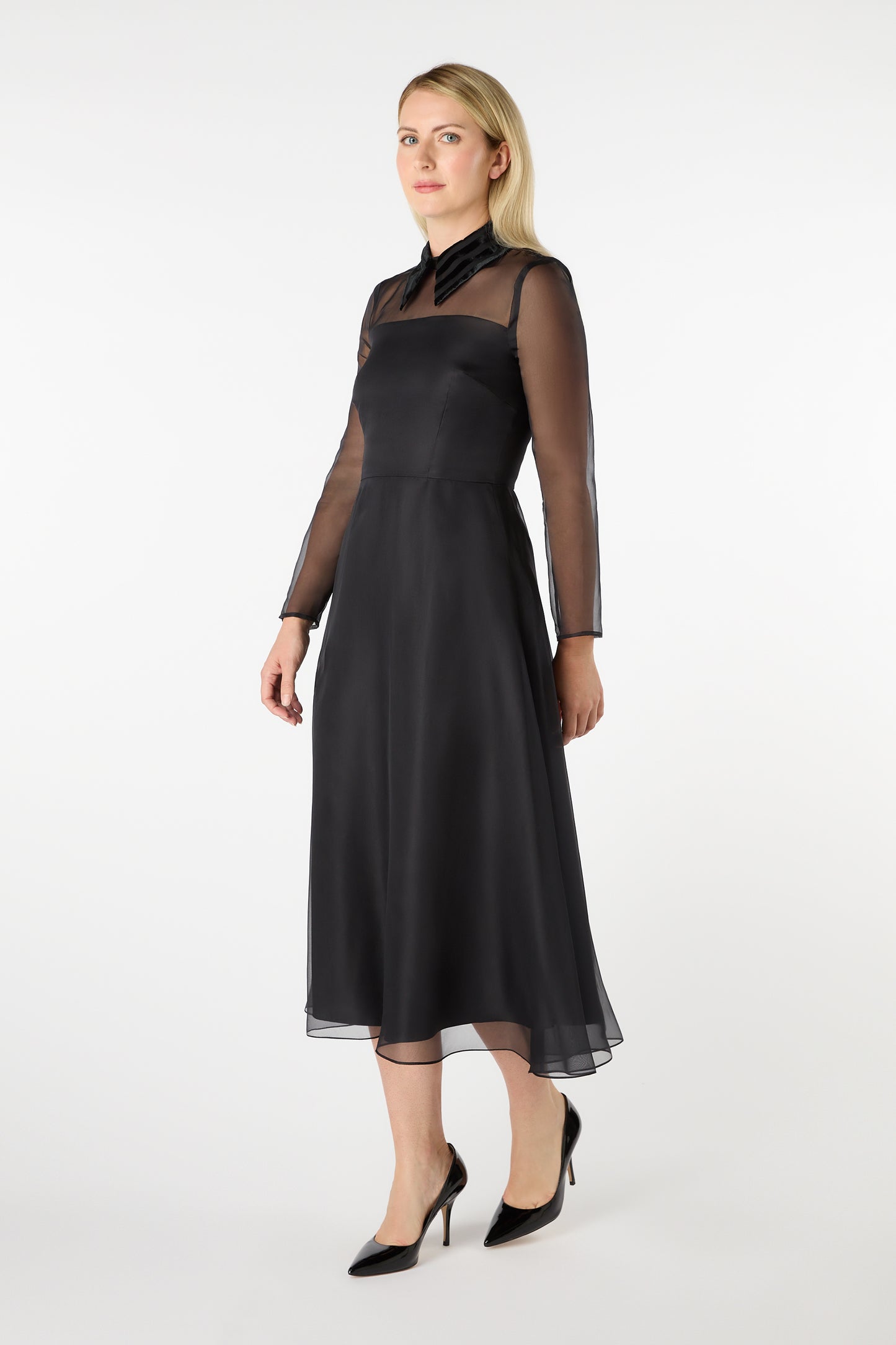 Tansy Organza Gown - Black