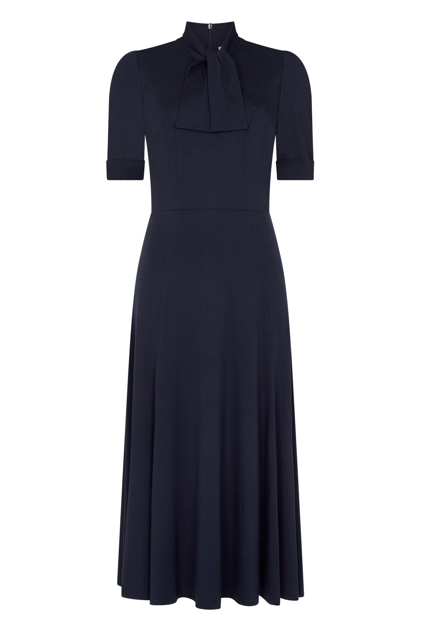 Tatiana Jersey Fit And Flare Dress - Dark Navy