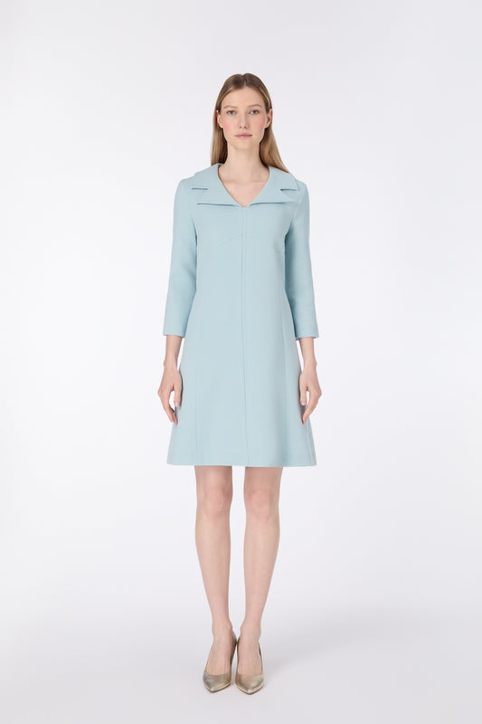 Tia Shift Dress - Frost Blue