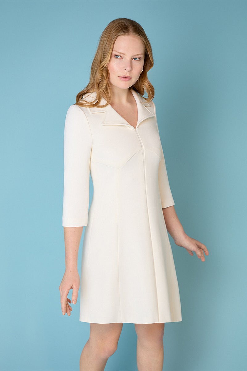 Tia Shift Dress - Cream