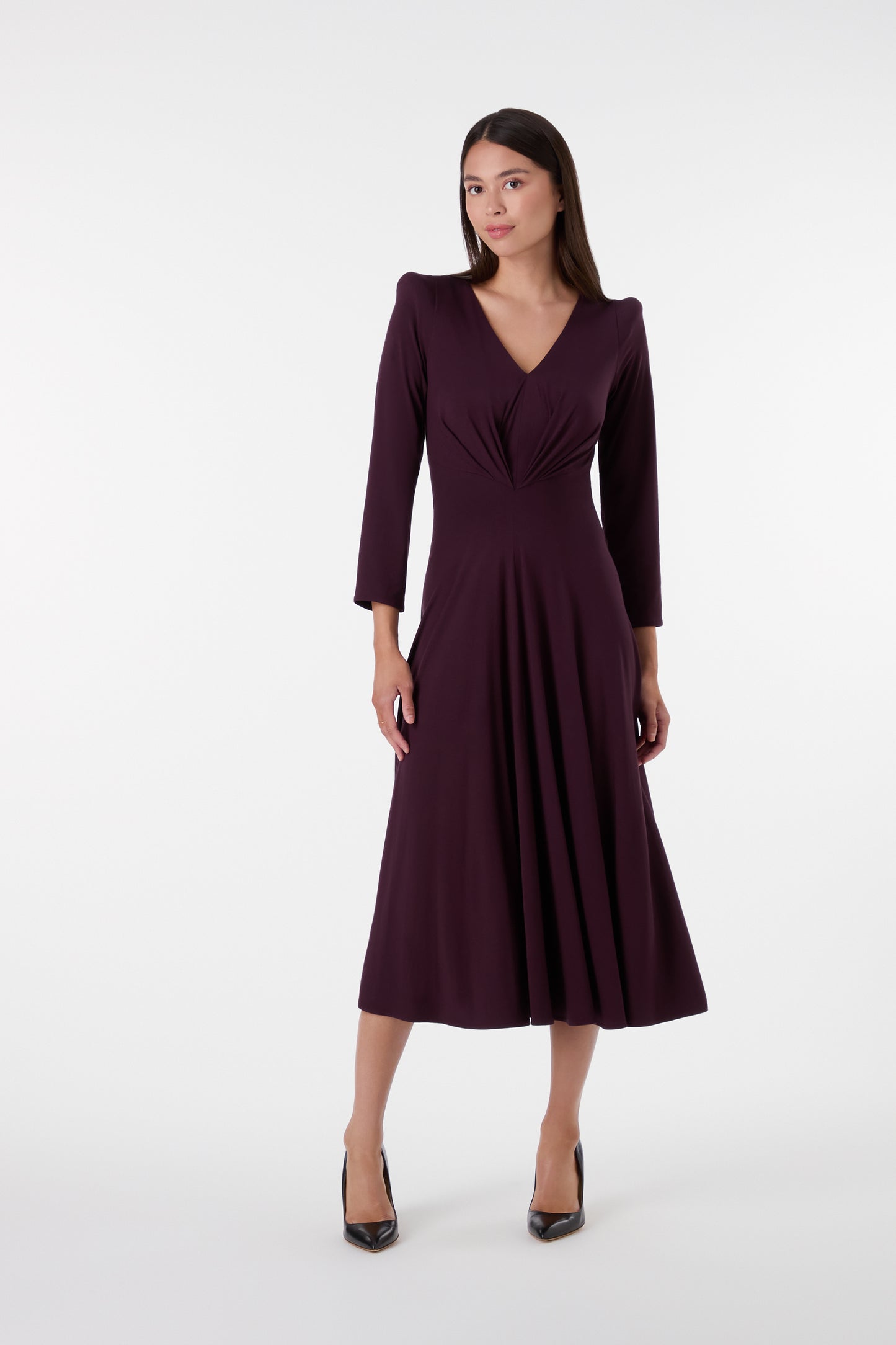 Trinity Jersey Dress - Damson