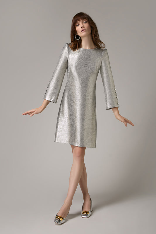 Vesper Dress - Silver Foil