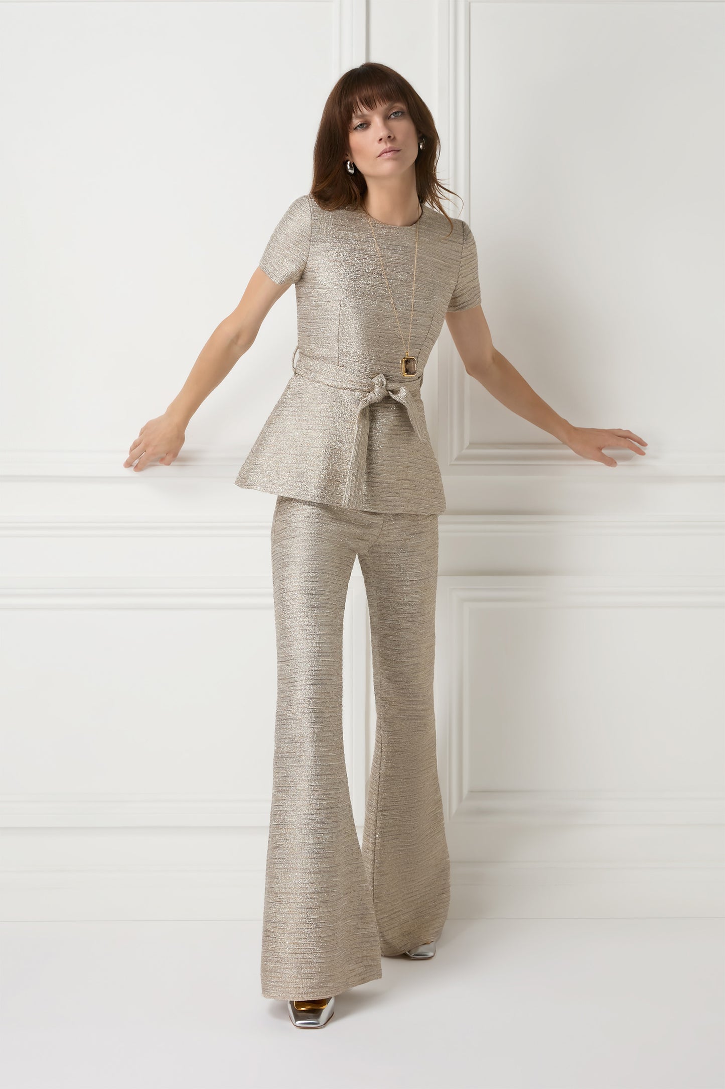 Vanya Trousers - Gold Weave