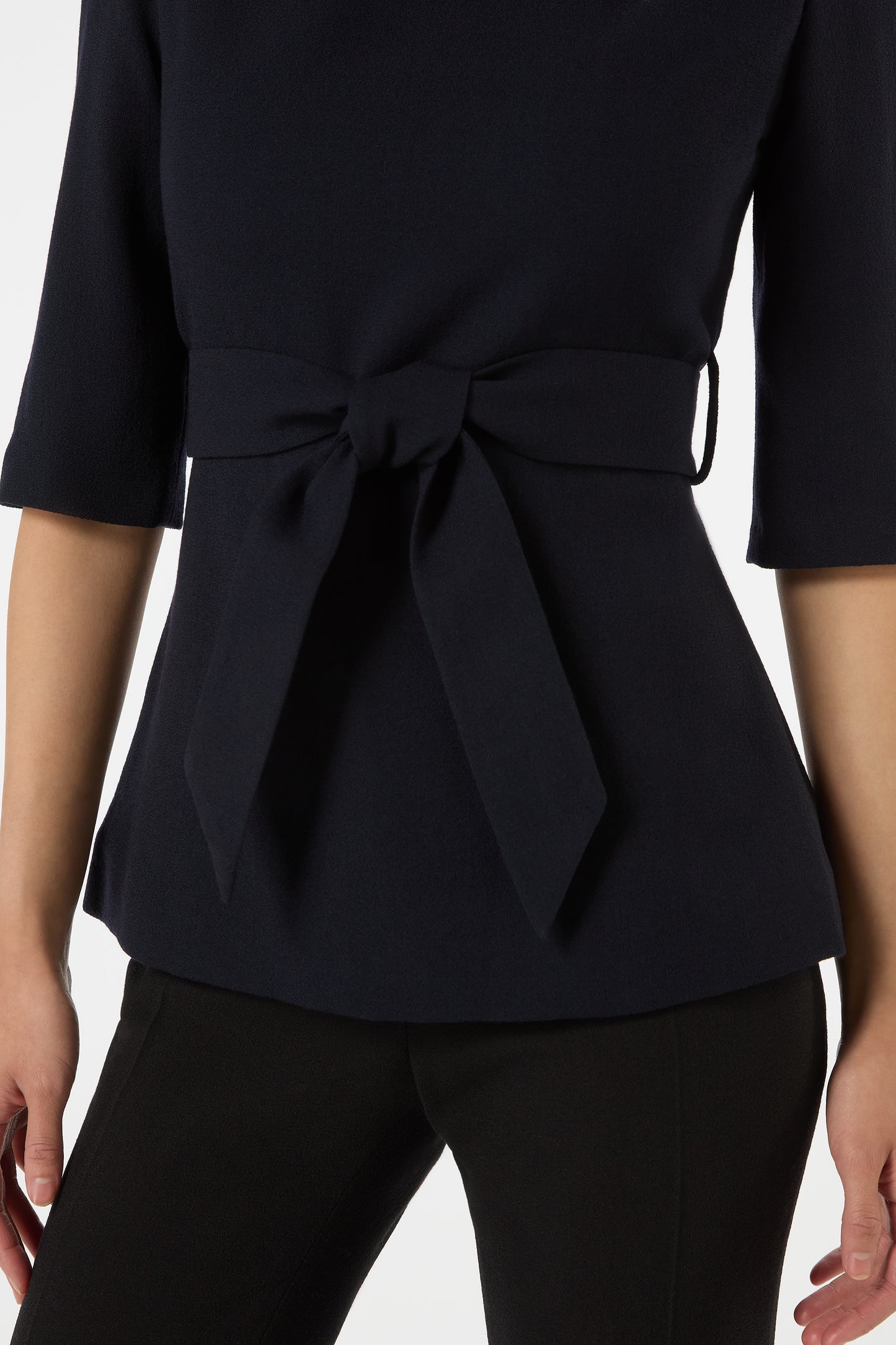 Viola Belted Top - Dark Navy