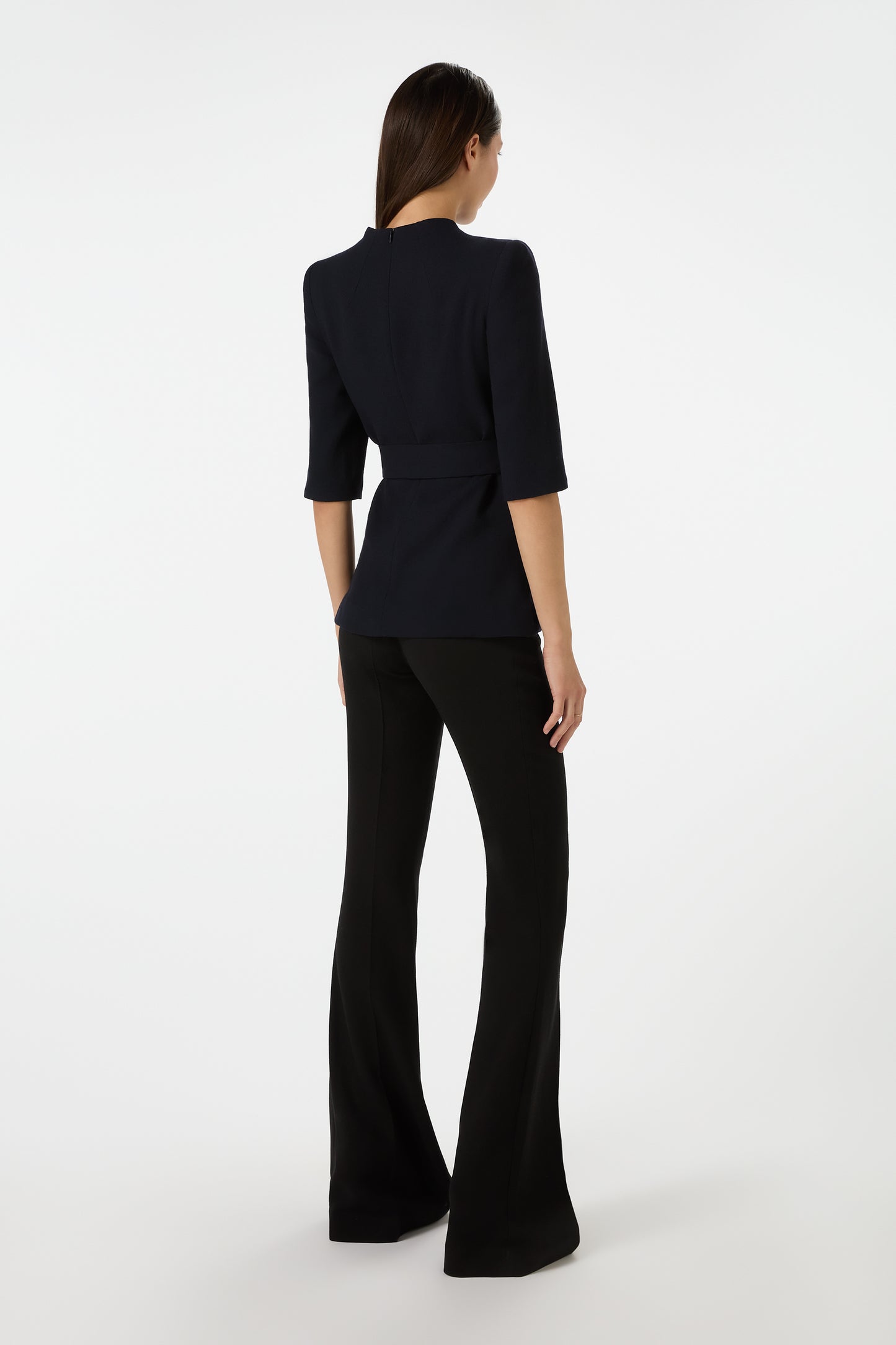 Viola Belted Top - Dark Navy