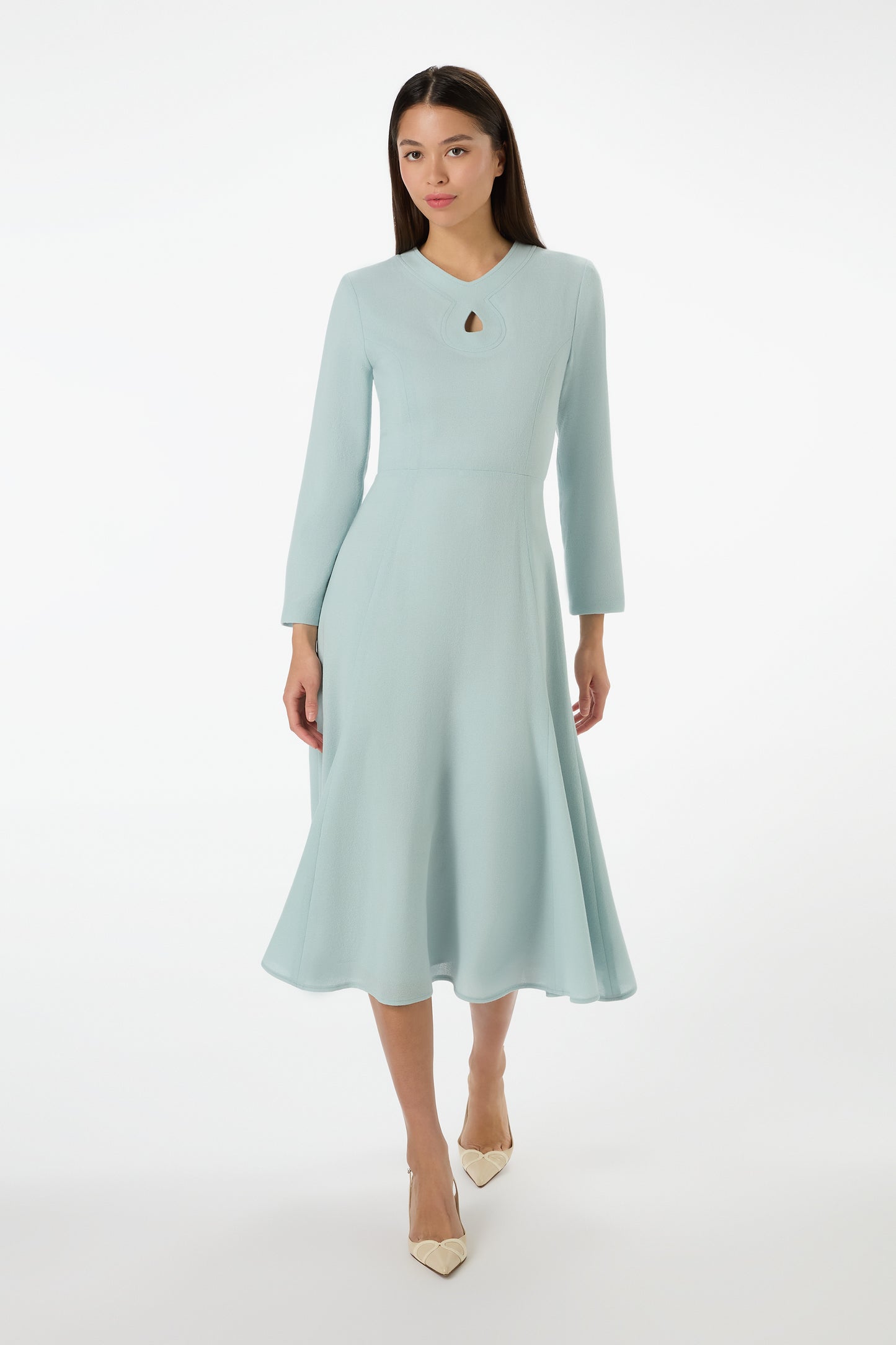 Vogue Fit and Flare Dress - Frost Blue