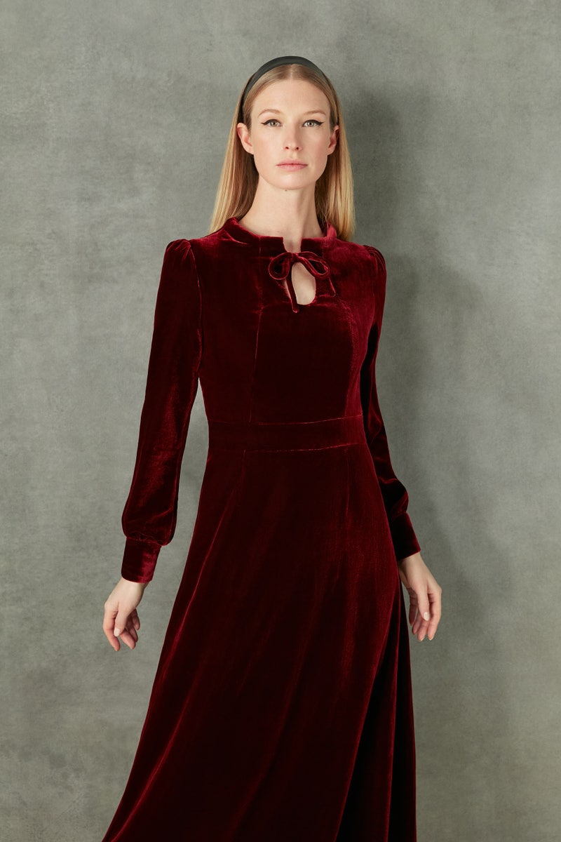 Royale Midi Dress - Burgundy