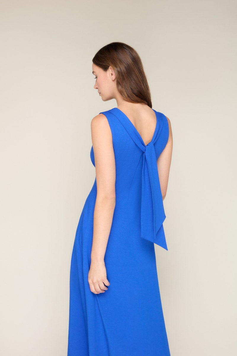 Sahara Soft Jersey Dress - Sapphire Blue