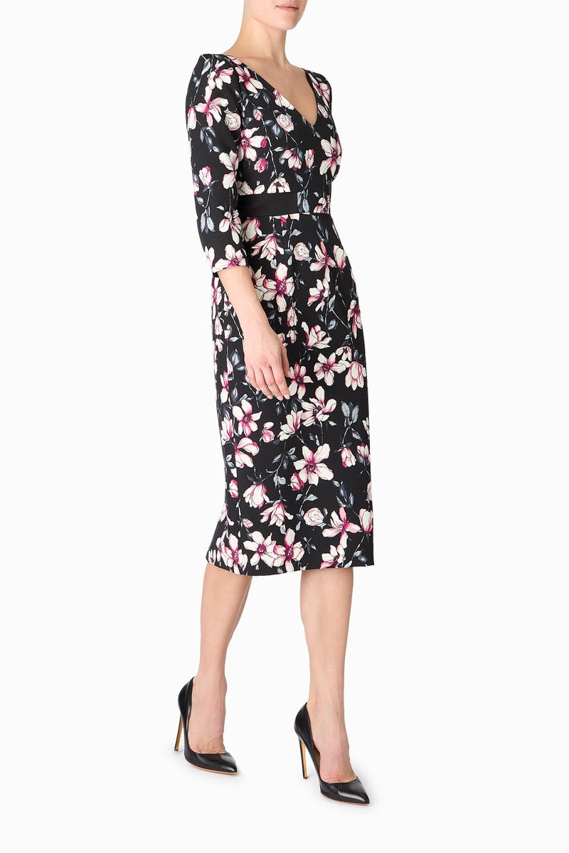 Scarlet Pencil Dress - Magnolia Print