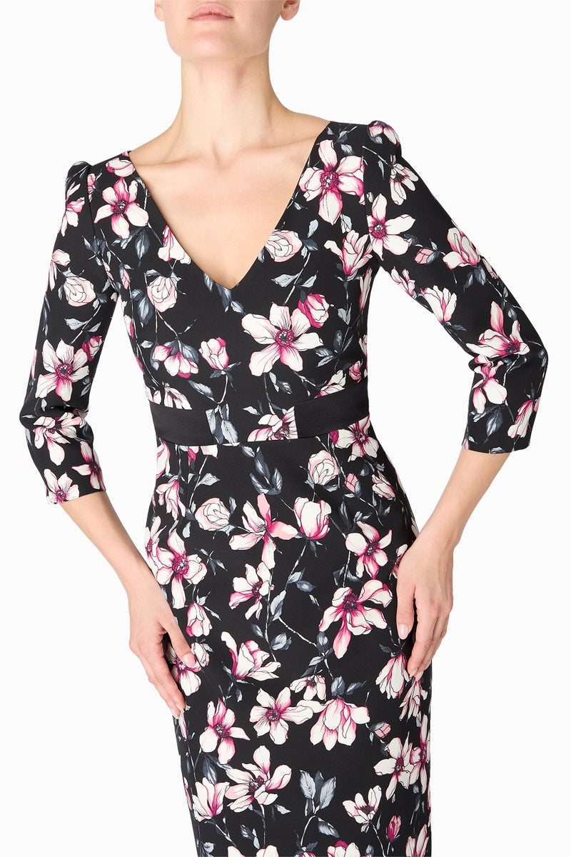 Scarlet Pencil Dress - Magnolia Print