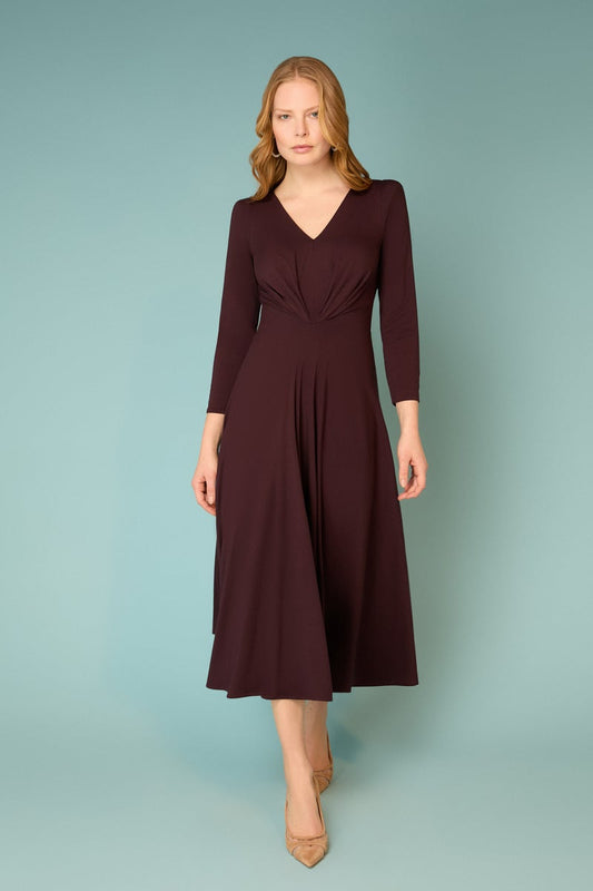 Trinity Jersey Dress - Damson